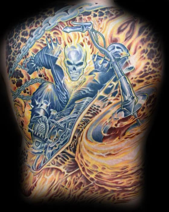 Ghost Rider Tattoo Design Ideas For Males.