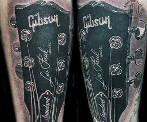Gibson Guitar Music Guy's Tattoo Designs
