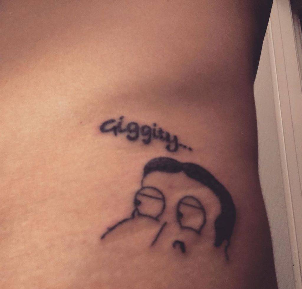Giggity Quagmire Waistline Funny Tattoo