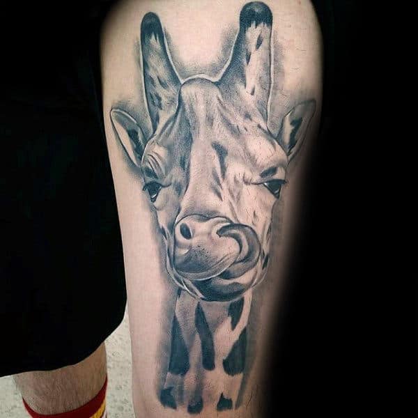 Abstract giraffe calf tattoo by Travis Allen twistedtattoo Yaxley  Get in  touch to book in on 07712714139 or email tr  Giraffe tattoos Calf tattoo  Tattoo work