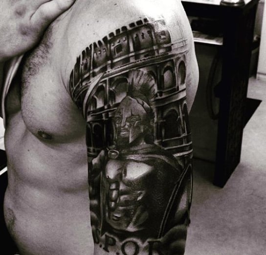 Gladiator Men's Sleeve Tattoos