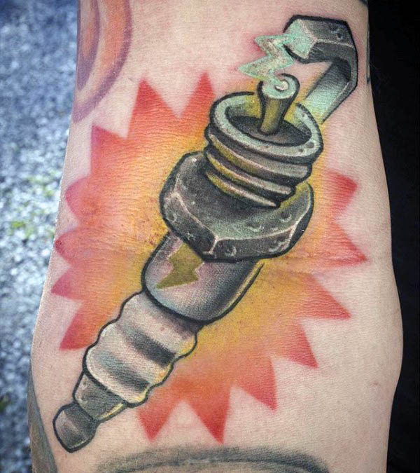 Spark plug by Dylan Talbert RIP: TattooNOW