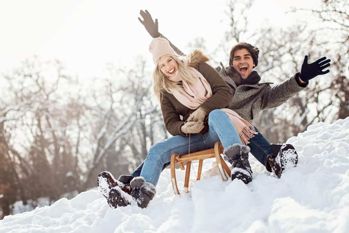 go sledding date to experience this winter
