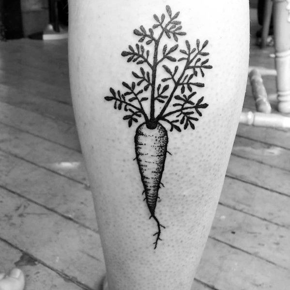 Good Carrot Tattoo Designs For Men