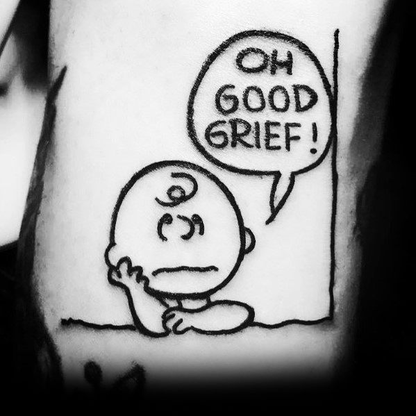 Good Charlie Brown Tattoo Designs For Men