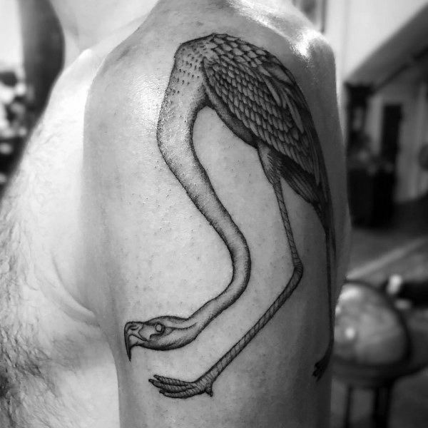 Good Flamingo Tattoo Designs For Men