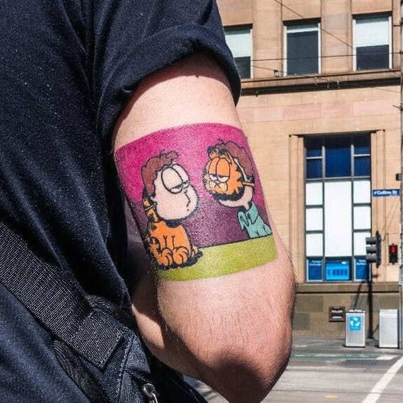Good Garfield Tattoo Designs For Men