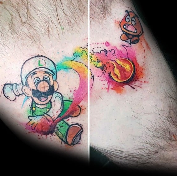 Good Luigi Tattoo Designs For Men