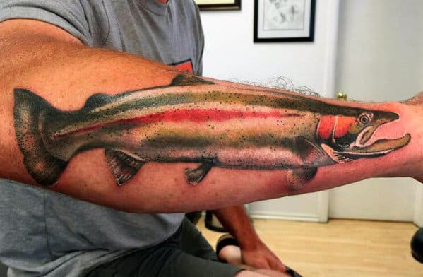 Good Salmon Tattoo Designs For Men