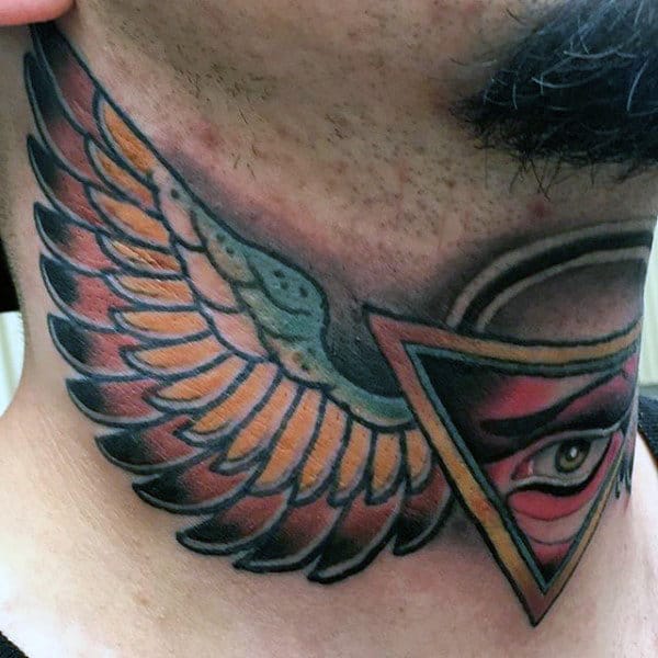 cross tattoo on neck with wingsTikTok Search