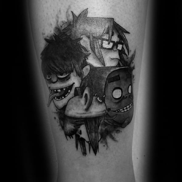 Perfect 2D Gorillaz tat by wolf  Neon Wolf Tattoo Studio  Facebook