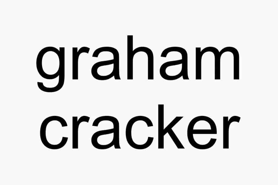 graham cracker word concept