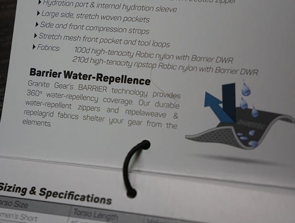 Granite Gear Crown2 60 Pack Barrier Water Repellence