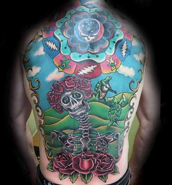 Grateful Dead Male Tattoo Designs Full Back