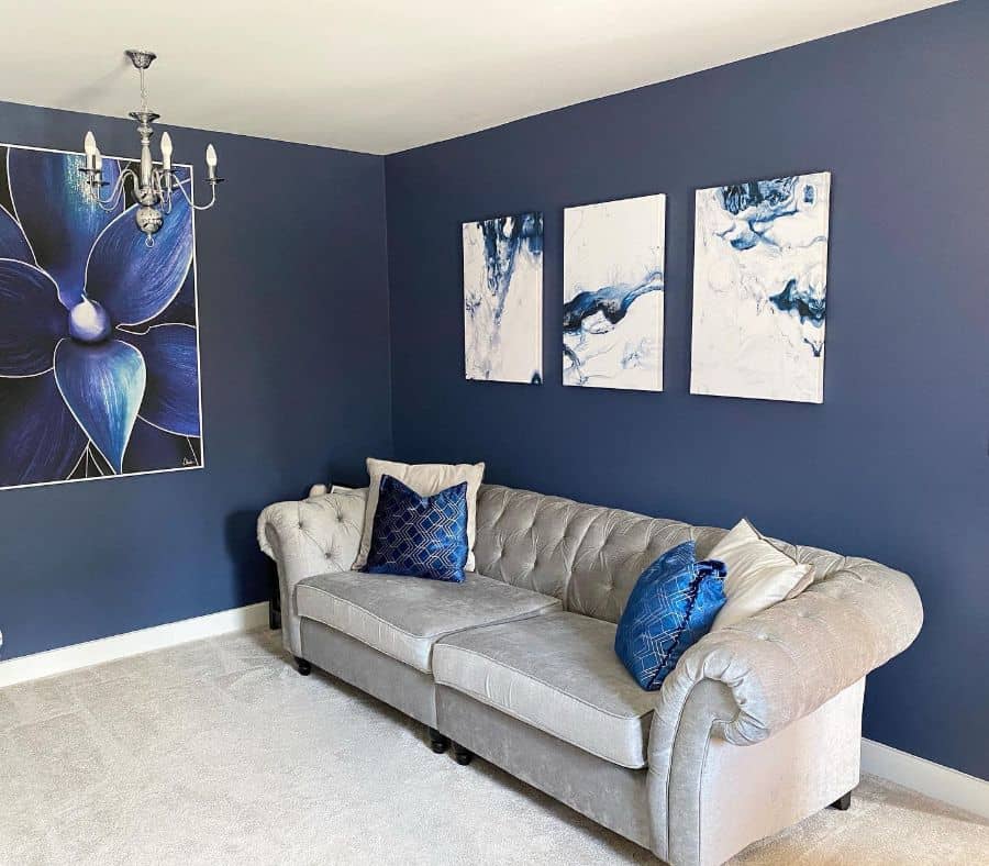 Royal Modern Grey And Blue Living Room : Latest Trends For Blue Living