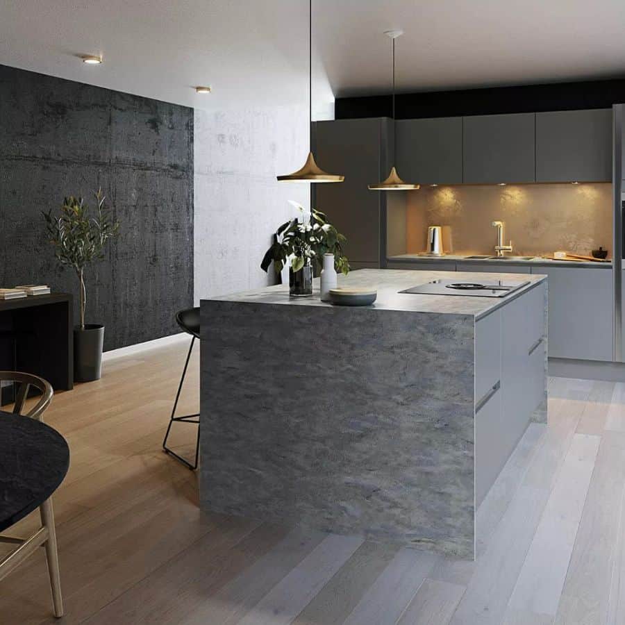 gray kitchen countertop large modern kitchen 