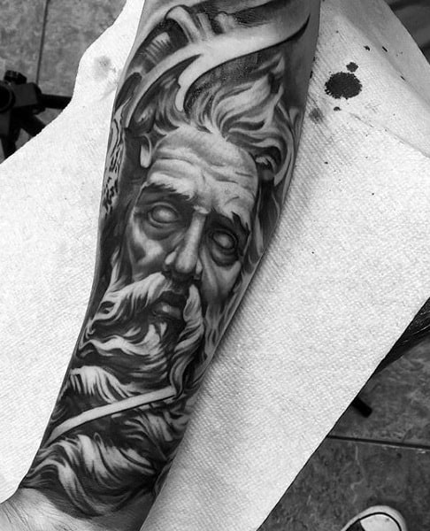 Greek God Amazing Black And Grey Tattoos For Men