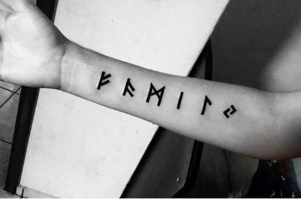 Greek Letters Family Tattoo Mens Forearms