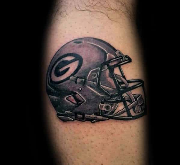 Green Bay Packers Football Helmet Mens Tattoos On Leg