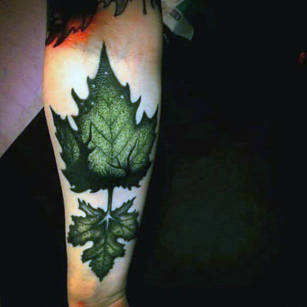 60 Leaf Tattoo Designs For Men - The Delicate Stages Of Life