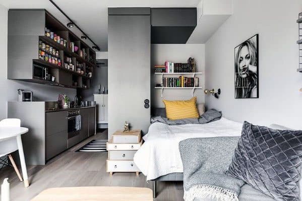 studio boho apartment bedroom ideas