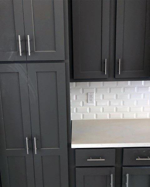 dark grey kitchen
