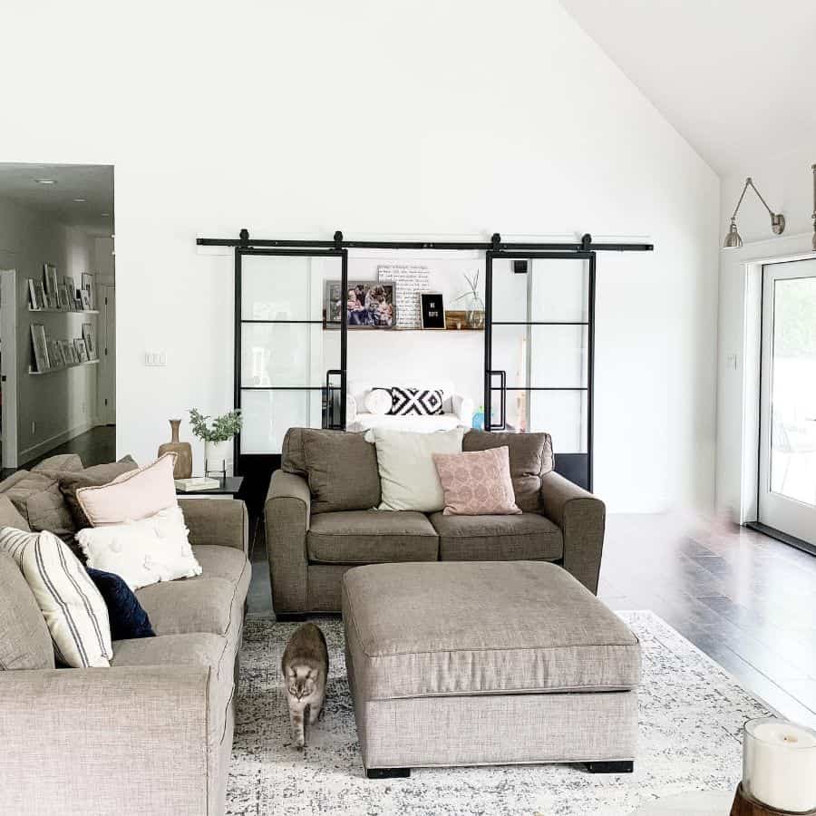 Grey Modern Farmhouse Living Room Ashleyclossoncreative