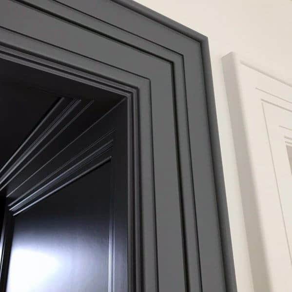 black painted door trim