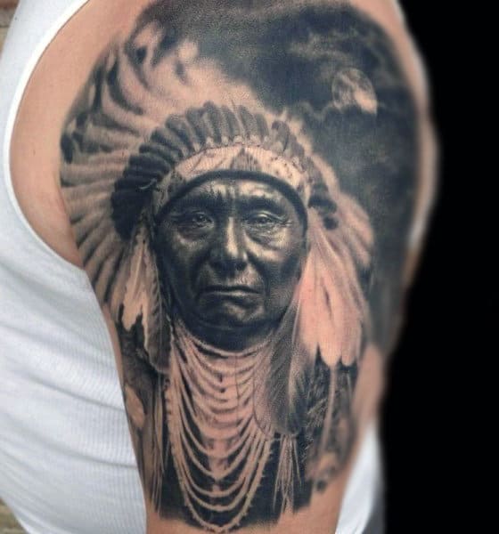 100 Native American Tattoos For Men - Indian Design Ideas