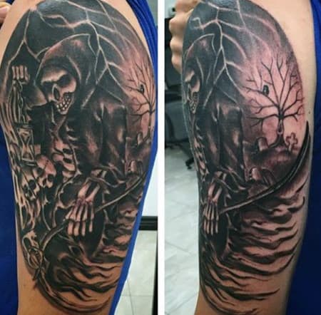 Grim Reaper Tattoo Arm For Men