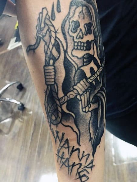 Grim Reaper Tattoos Designs For Males