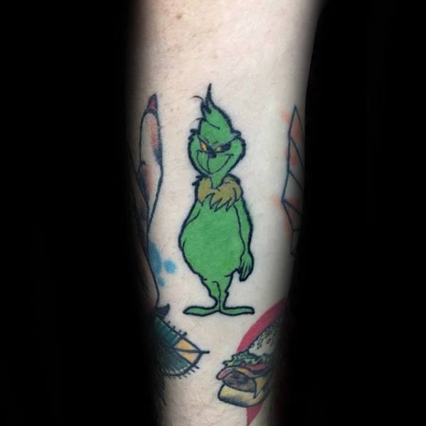 Grinch Mens Tattoo Ideas On Forearm