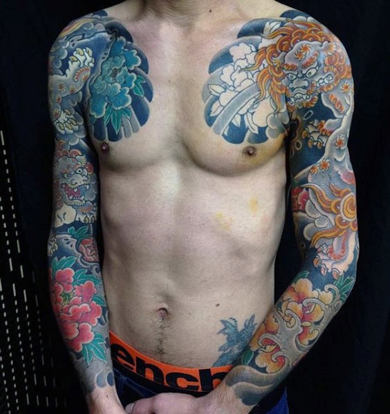 Guy With Awesome Japanese Sleeve Tattoo
