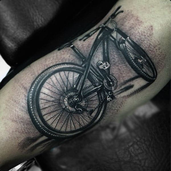 Top 67 Bicycle Tattoo Ideas 2021 Inspiration Guide  Bike tattoos Bicycle  tattoo Mountain bike tattoo