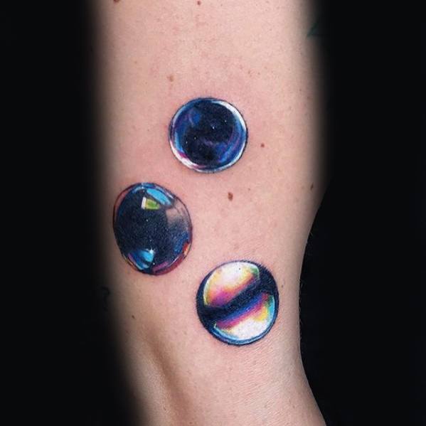Guy With Bubble 3d Arm Tattoo Design