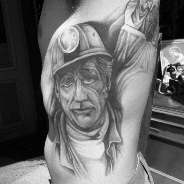 Nic Rothgery  Coal miner tattoo from tonight ohioartist arteveryday  blackandgreytattoo coalminer coalminertattoo  Facebook