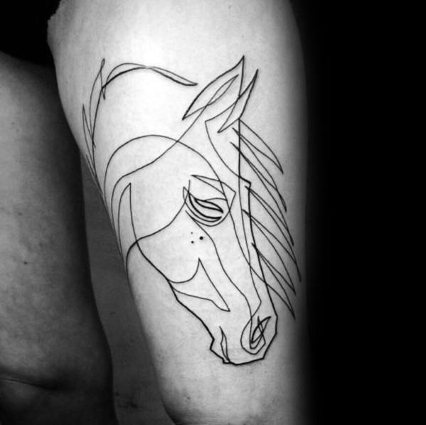 Guy With Continuous Line Tattoo