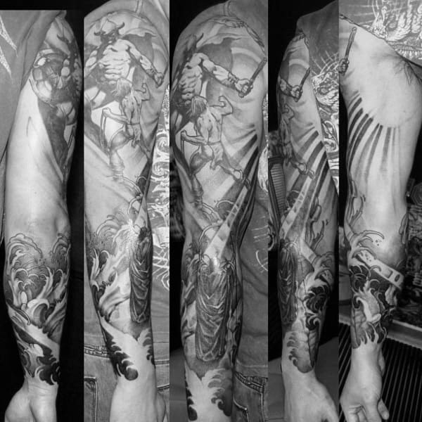 30 David And Goliath Tattoo Designs For Men - Manly Ideas