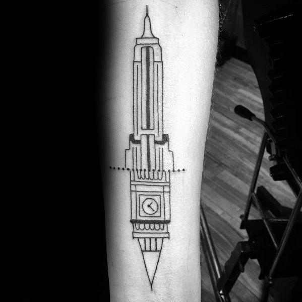 Guy With Empire State Building Tattoo