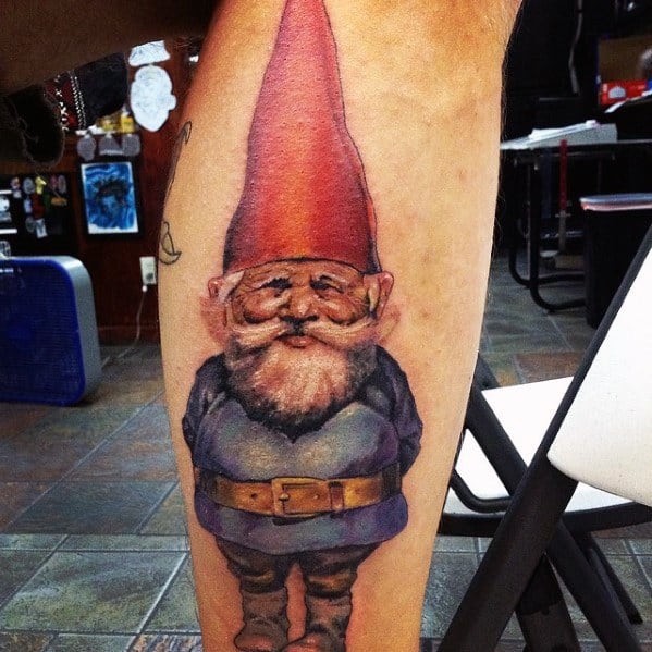 Guy With Gnome Tattoo.