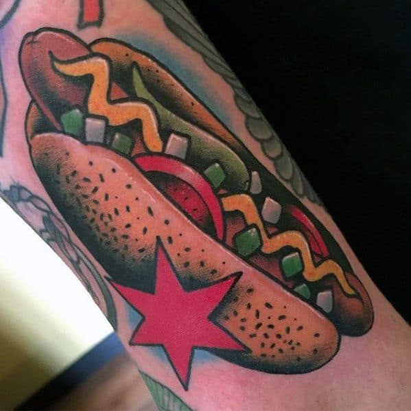 OC Self care heald Hot Dog by me noelsimontattoo done mid year  r tattoo