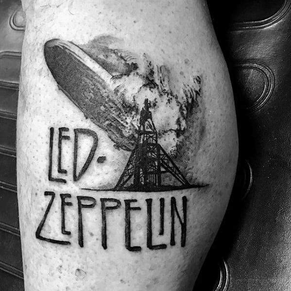 Guy With Led Zeppelin Tattoo Design