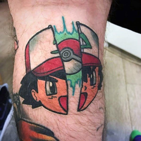 Guy With Pokeball Tattoo Design