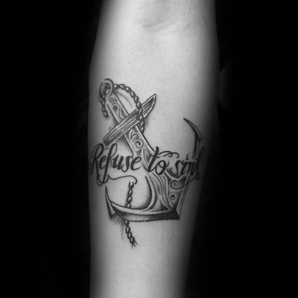 I Refuse to Sink Anchor Tattoo Meaning  Symbolism Hope to Hold On