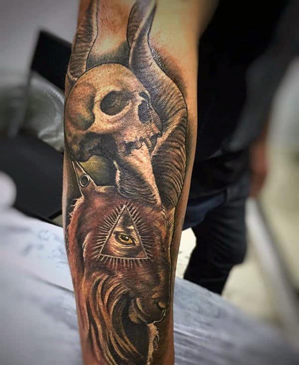 20 Goat Tattoo Designs With Meaning  EntertainmentMesh