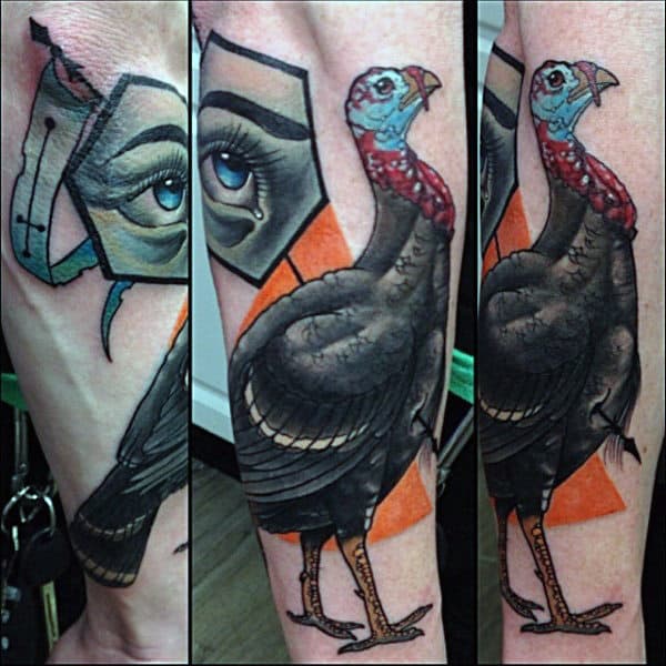 Guys Abstract Turkey Forearm Tattoo Ideas