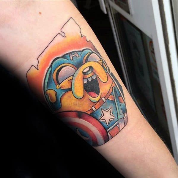 Guys Adventure Time Tattoo Design Ideas