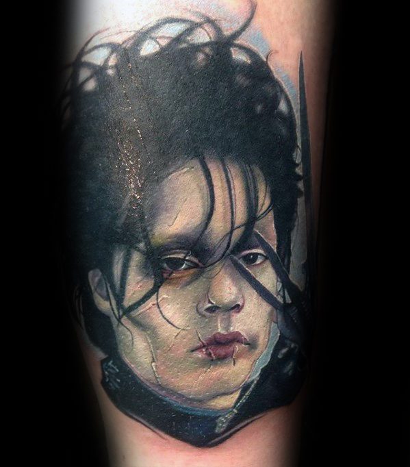 Guys Arm Edward Scissorhands Tattoo Deisgns