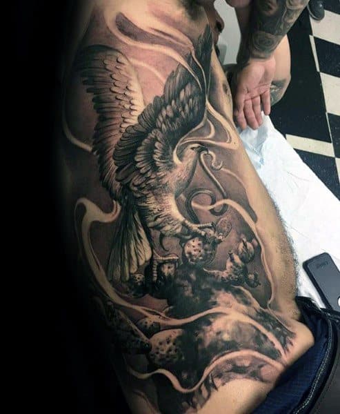 Guys Badass Eagle Tattoos