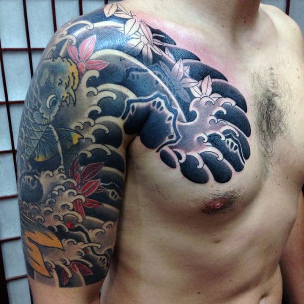 Guys Best Japanese Sleeve Tattoo